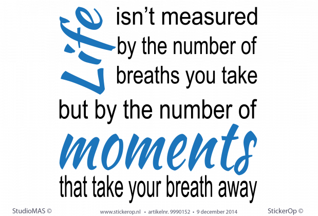 Moments muursticker eigen tekst moments