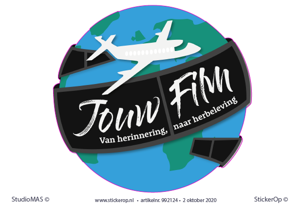 Muur-, deursticker van zakelijk logo - Jouw Film - zakelijk logo - Jouw film