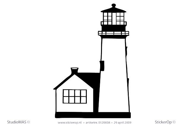 Muurstickers thema muursticker zee vuurtoren