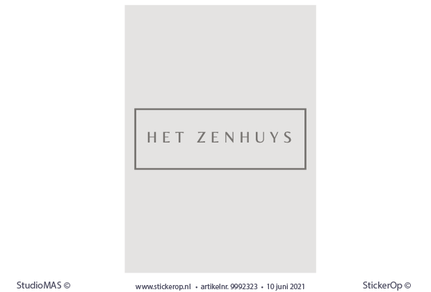 - raamsticker van eigen logo - Het Zenhuys