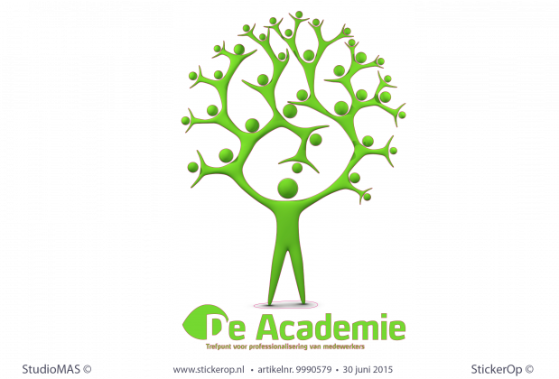 Muursticker zakelijk logo - De Academie muursticker zakelijk logo De Academie