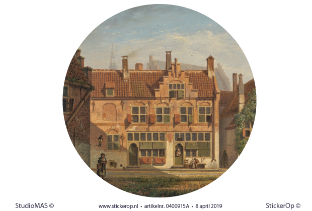 Een straat in Amersfoort - cirkel uitsnede - Johannes Jelgerhuis straat in Amersfoort-Johannes Jelgerhuis-cirkel