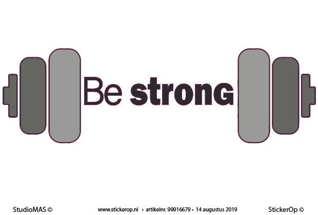 Muursticker logo - Be Strong zakelijk logo -Be Strong