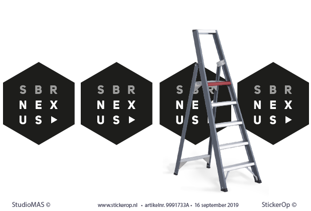 Montage deursticker zakelijk logo - SBR Nexus locatie Amsterdam ZO - montage deursticker zakelijk logo - SBR Nexus