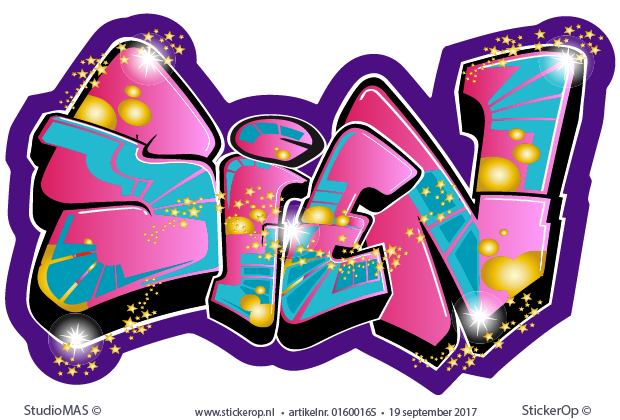 Muursticker graffiti - Siem
