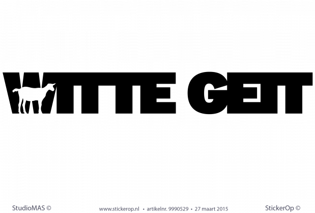 muursticker zakelijk logo wittegeit