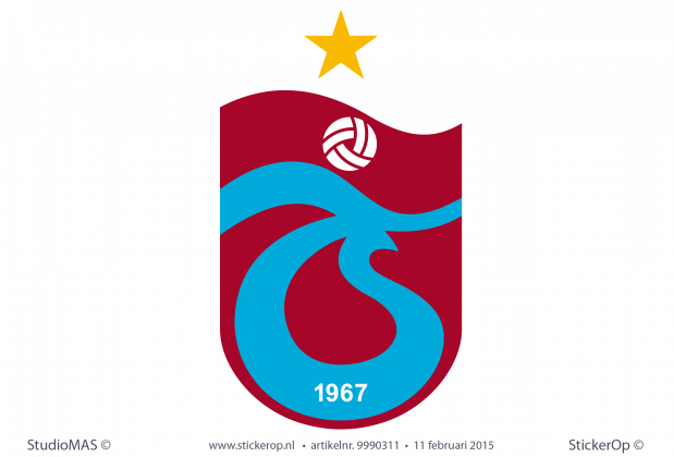 Muursticker logo voetbalclub - Trabzonspor logo sticker Trabzonspor