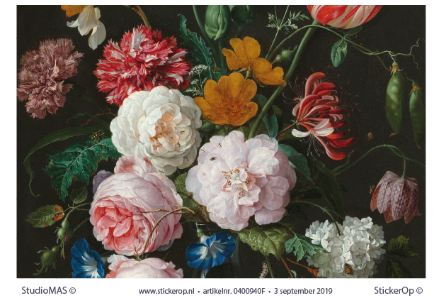 Stilleven met bloemen - Jan Davidz de Heem - eigen uitsnede met bloemen-Jan Davidz de Heem-eigen maat