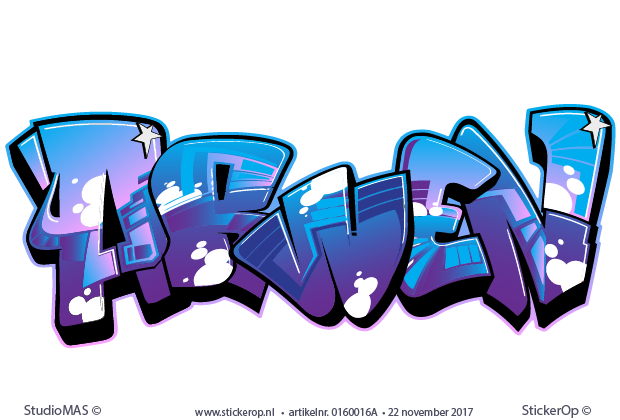 Muursticker graffiti - Arwen