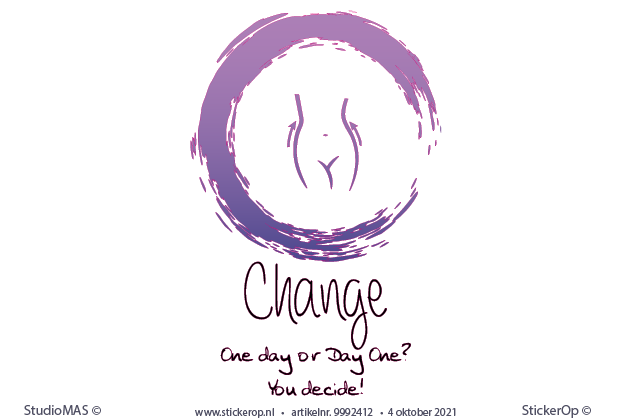 - muursticker van zakelijk logo - Change