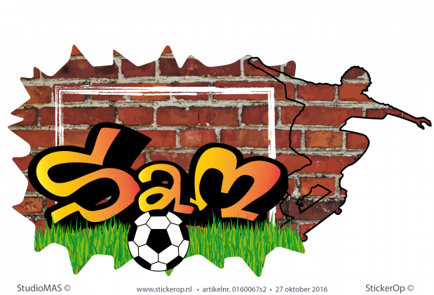 Muursticker graffiti thema sport - Sam muursticker graffiti sportieve Sam