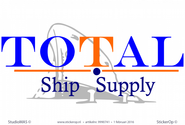 Muursticker zakelijk logo - Total Ship Supply Muursticker zakelijk logo Total ship supply