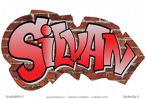 muursticker graffiti Silvan
