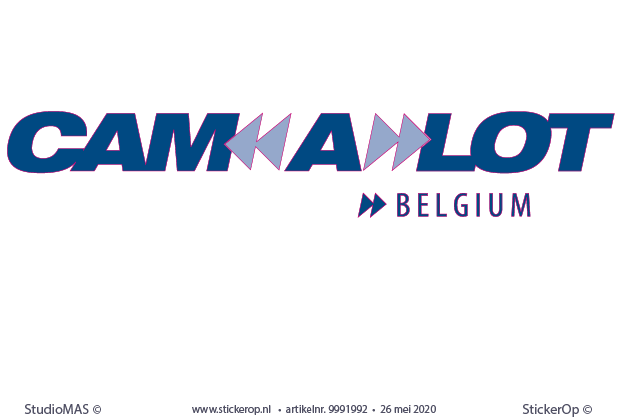 Full colour logo sticker - Camelot Belgium - muursticker zakelijk logo - Camalot Belgium