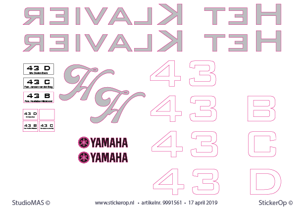 Diverse stickers Benautic- volgens opgaaf 15 april - diverse stickers Benautic