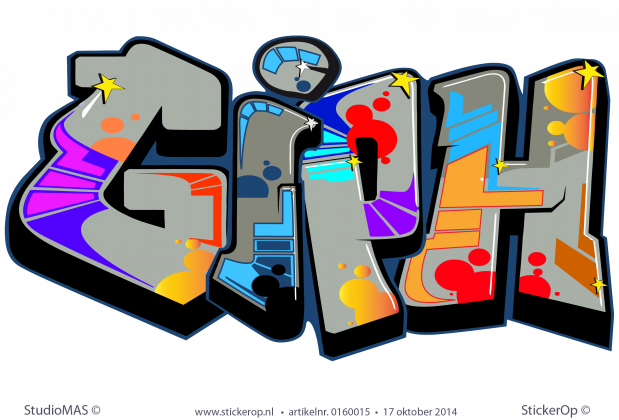 Graffiti Giph muursticker graffiti Giph