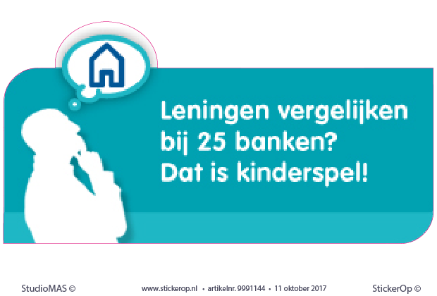 Muurstickers zakelijke teksten - Leningen vergelijken Hanze BVBA