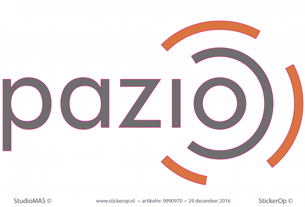 muursticker zakelijk logo Pazio