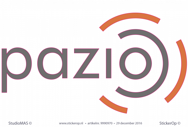 Muursticker zakelijk logo - Pazio muursticker zakelijk logo Pazio
