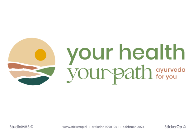 Muursticker zakelijk logo - Your health your path health your path