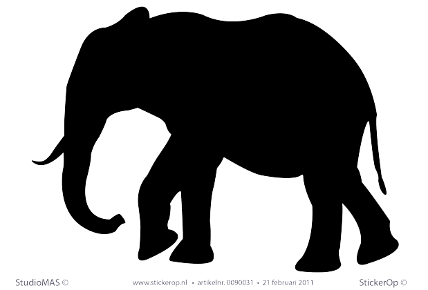 Muurstickers thema muursticker dieren olifant