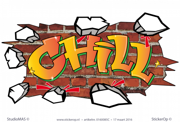 Muurstickers graffiti type G - Chill muursticker graffiti type G chill