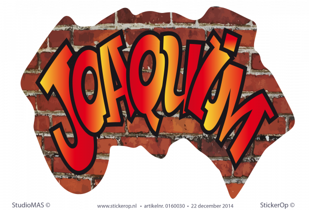 Full colour muursticker Graffiti Joaquim muursticker graffiti Joaquim