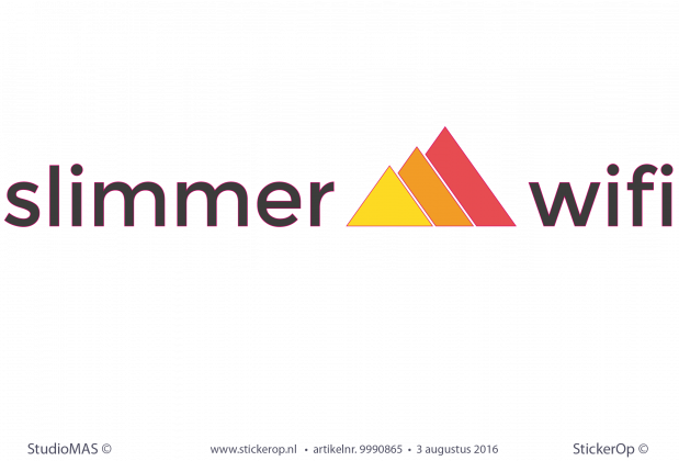 Muursticker zakelijk logo - Slimmer wifi Muursticker zakelijk logo Slimmer Wifi