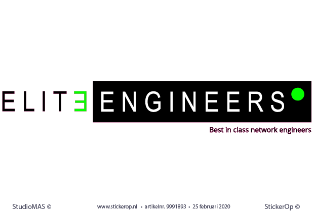 Muursticker zakelijk logo - Elite Engineers eigen bedrijfslogo - elite-engineers