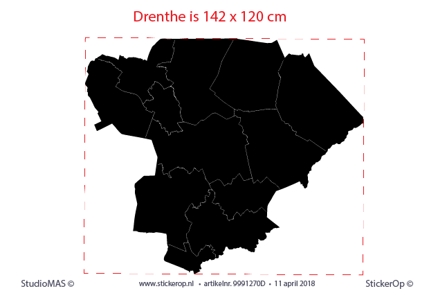 Muursticker zakelijk gebruik - Provincie Drenthe - Enexis Netbeheer muursticker provincie Drenthe - Enexis netbeheer