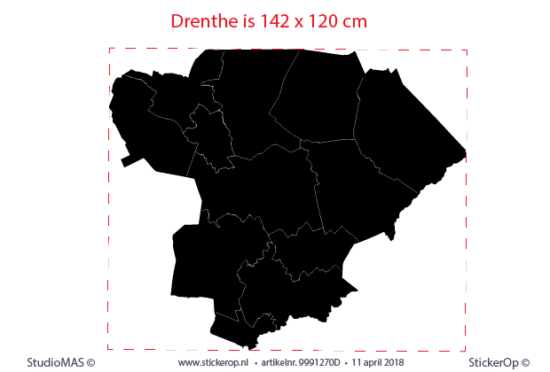 muursticker provincie Drenthe - Enexis netbeheer