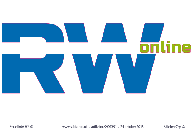 Muursticker zakelijk logo - RW Online