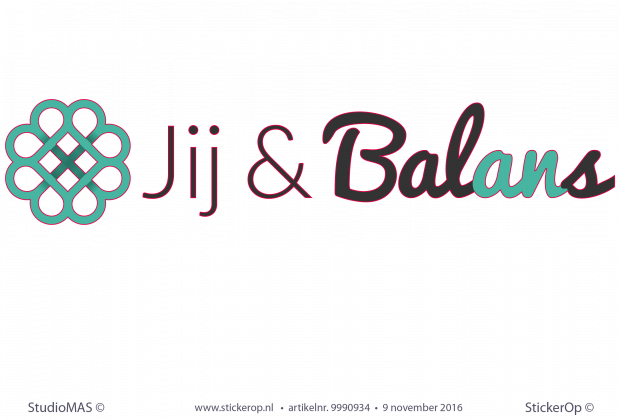 Muursticker zakelijk logo - Jij & Balans muursticker zakelijk logo Jij en Balans