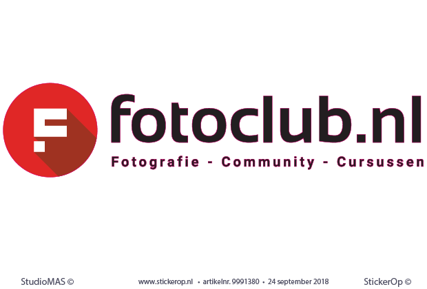 Muursticker zakelijk logo - Fotoclub.nl
