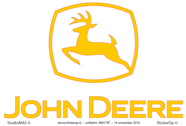 Muursticker logo John Deere -logo - John Deere