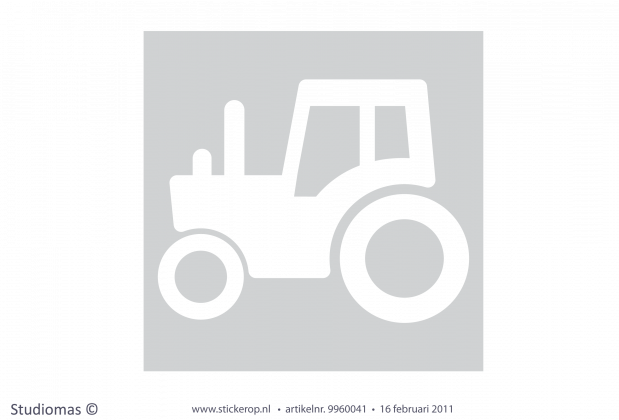 muursticker proefsticker sjabloon tractor