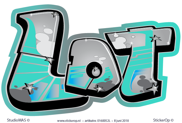 Muursticker graffiti - Lot muursticker graffiti Lot