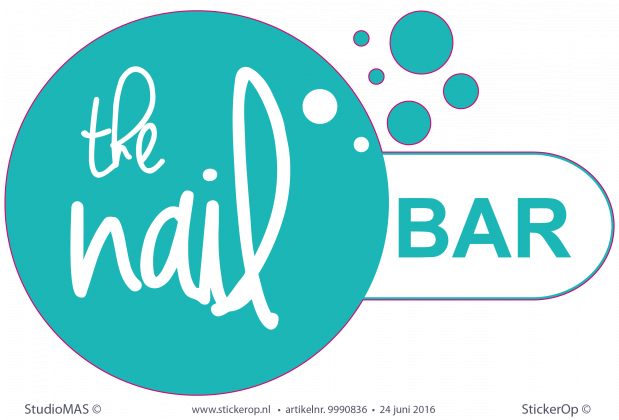 Muurstickers zakelijke logo's - the NailBar Amsterdam Muurstickers zakelijk logo the NailBar