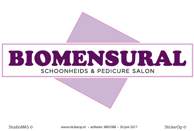 Muursticker zakelijk logo - Biomensural