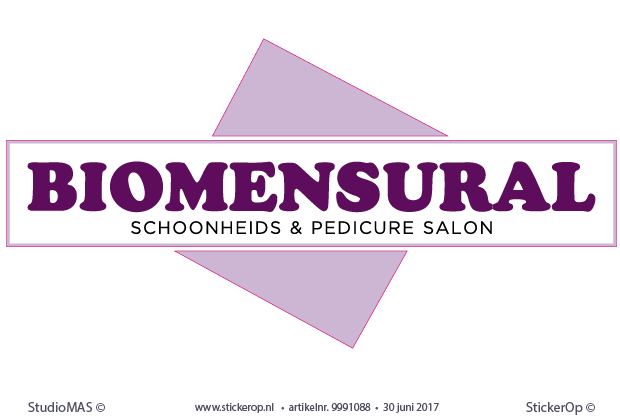 Muur-, raamsticker zakelijk logo - Biomensural Muursticker zakelijk logo - Biomensural