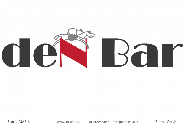 Muursticker zakelijk logo - Den Bar muurstickers zakelijk-logo DenBar