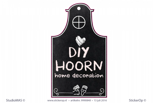 Muurstickers zakelijk logo DIY Hoorn 
