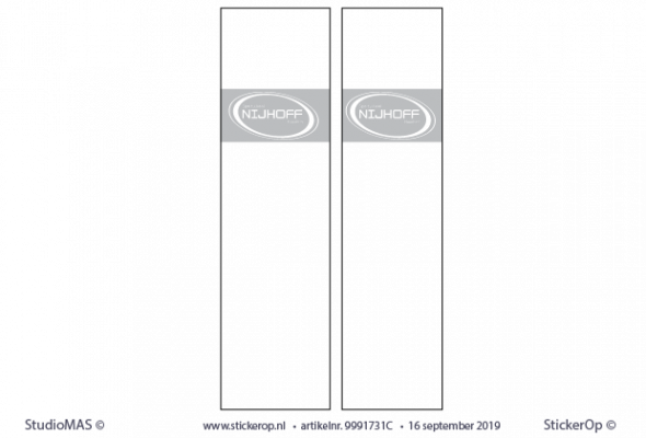 - 9991731C - raamsticker logo Sportschool Nijhoff