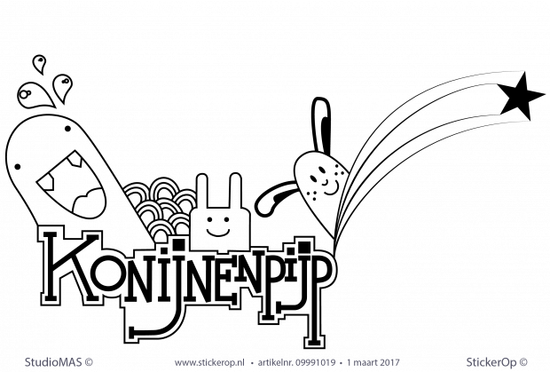Muursticker zakelijk logo - Konijnenpijp muursticker zakelijk logo Konijnenpijp