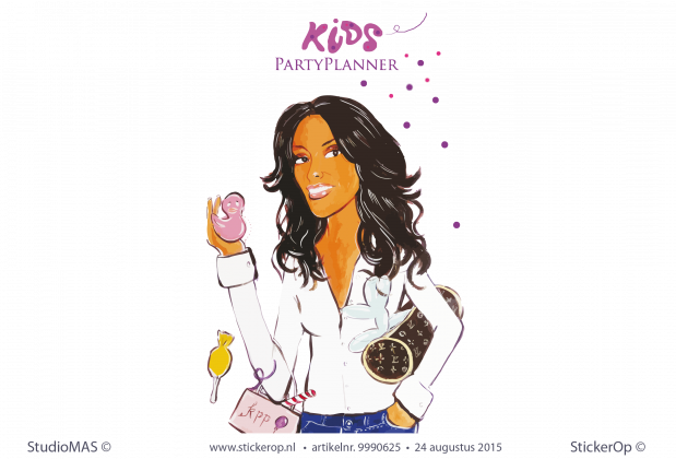 Muursticker zakelijk logo - KidsPartyPlanner muursticker zakelijk logo kidspartyplanner