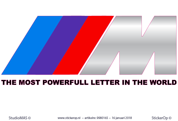 Muurstickers van zelf aangeleverd plaatje - Logo M (BMW) zelf aangeleverde plaatjes - logo M-BMW