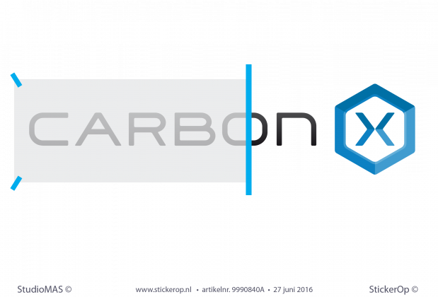 Muurstickers aanbrengen op locatie - Amsterdam CarbonX Muurstickers zakelijk logo CarbonX