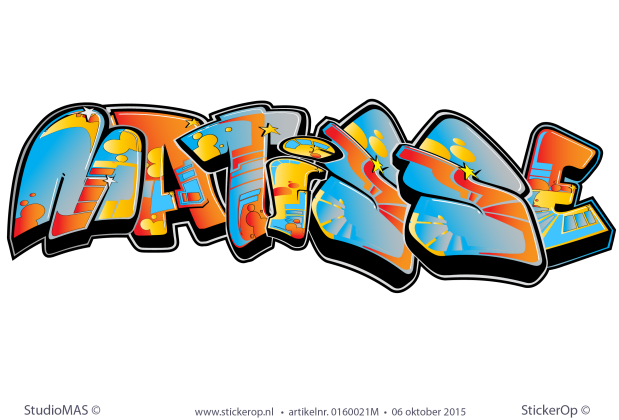 Muursticker graffiti - Mattise muursticker graffiti Mattise