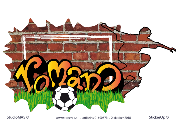 Muursticker graffiti met eigen naam - Romano