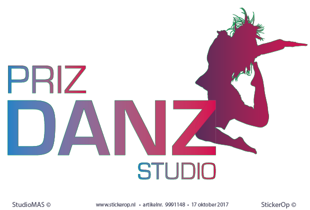 Muurstickers zakelijk logo - PrizDanz Studio